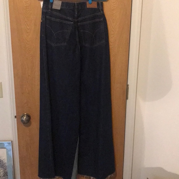 Calvin Klein extreme wide fringed jeans Sz 29x34 - Picture 7 of 8